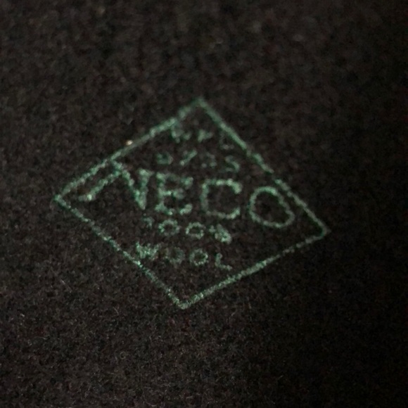 VINTAGE 60’s NECO Elongated Pillbox Hat WOOL black Audrey Hepburn VIBE Classic - Picture 3 of 12